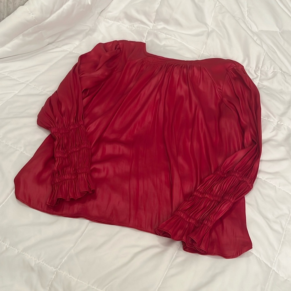 Burgundy Merlot, Red Blouse, Current Air - Gem